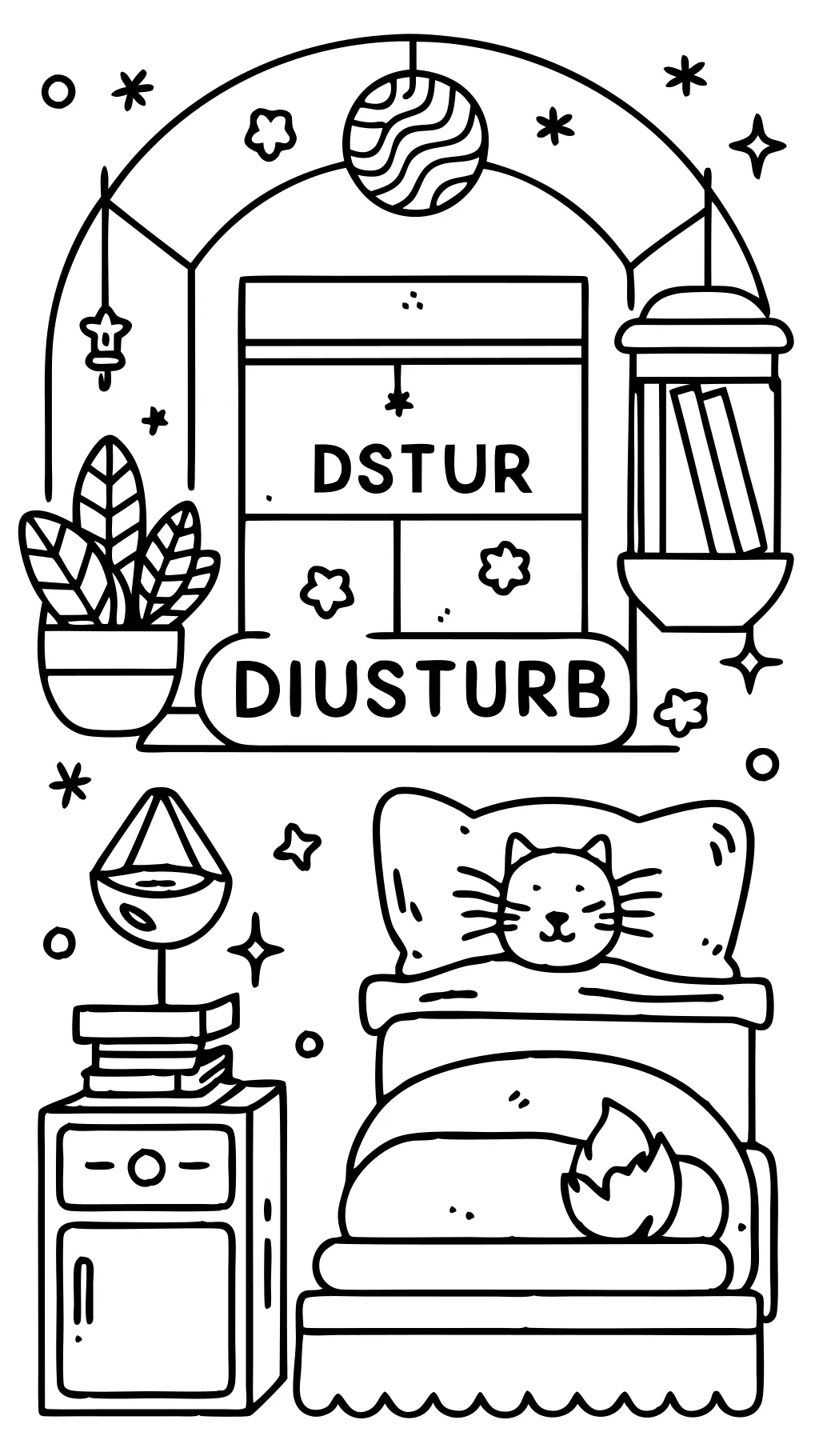 do not disturb coloring pages